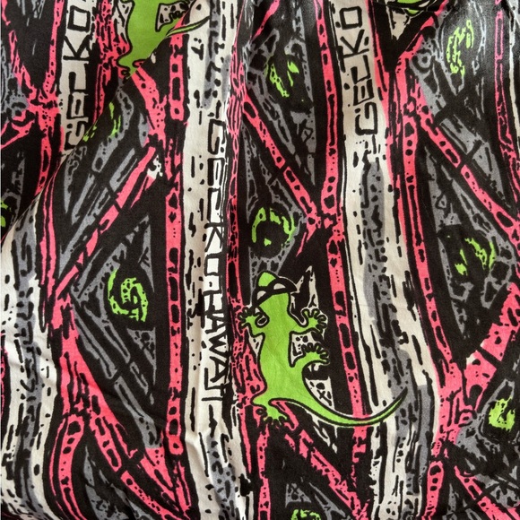 Vintage style Gecko Hawaii all over print nylon pants - Picture 4 of 4